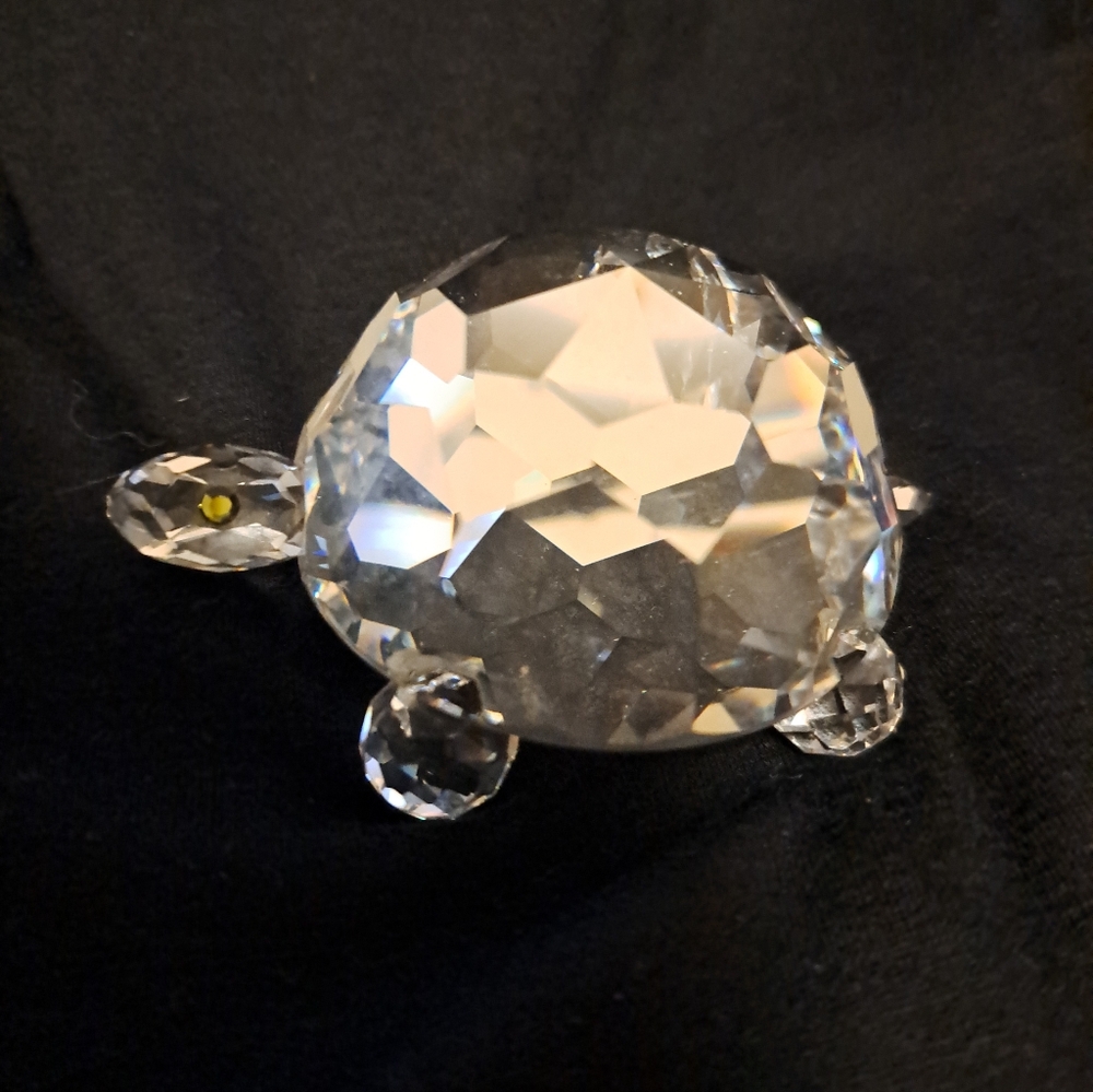 Swarovski Crystal Turtle Tortoise King Quality 1977 Endangered Species Excellent